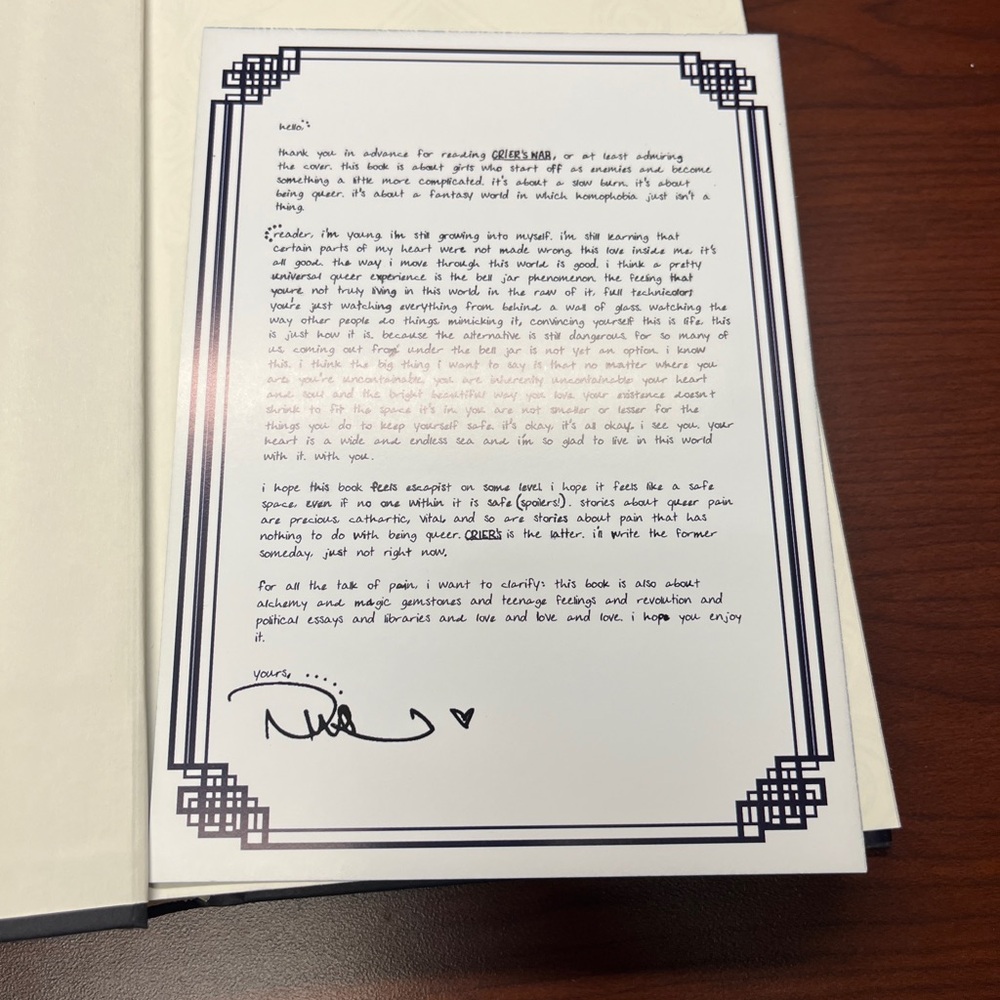 Signed Crier's War Hardcover Book Owlcrate - Picture 2 of 5